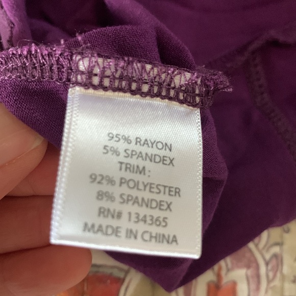 Tres Jolie dark purple tunic top - Picture 7 of 9